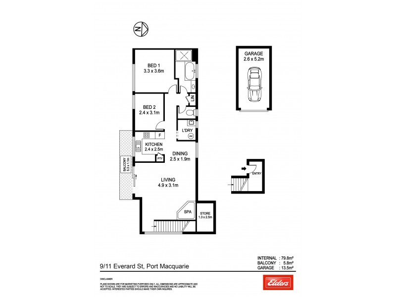 9/11 Everard Street, Port Macquarie NSW 2444 Floorplan