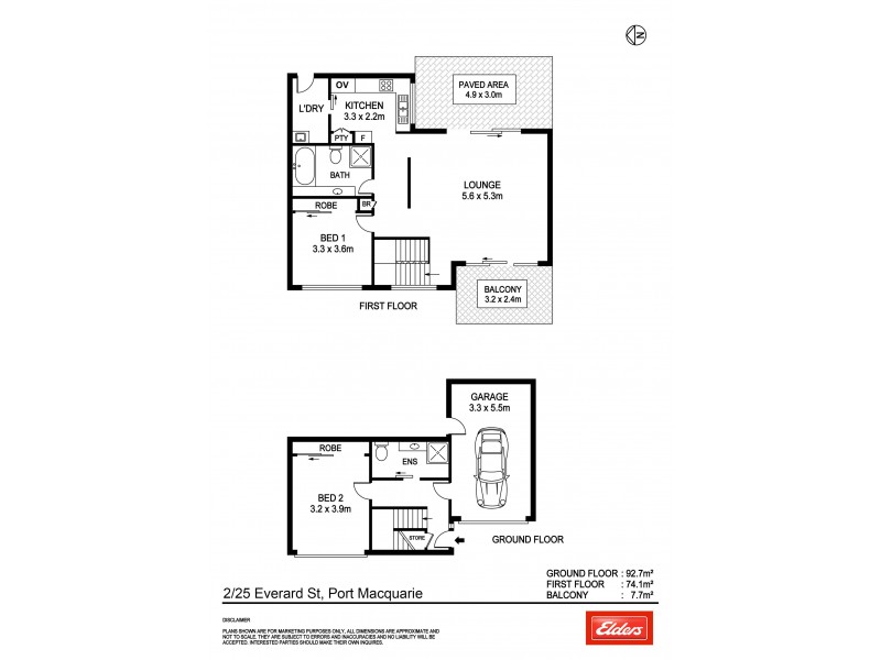 2/25 Everard Street, Port Macquarie NSW 2444 Floorplan