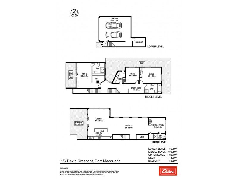 1/3 Davis Crescent, Port Macquarie NSW 2444 Floorplan