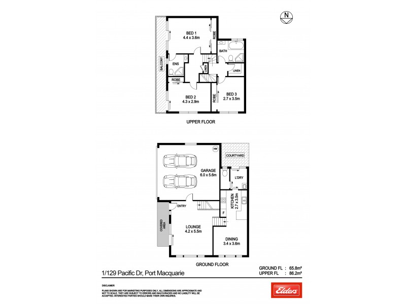 1/129 Pacific Drive, Port Macquarie NSW 2444 Floorplan