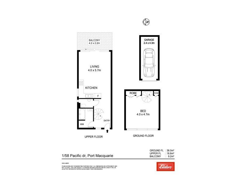 1/58 PACIFIC DRIVE, Port Macquarie NSW 2444 Floorplan