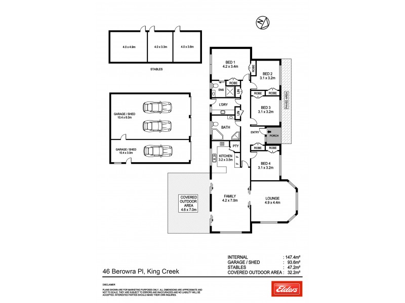 46 Berowra Place, King Creek NSW 2446 Floorplan