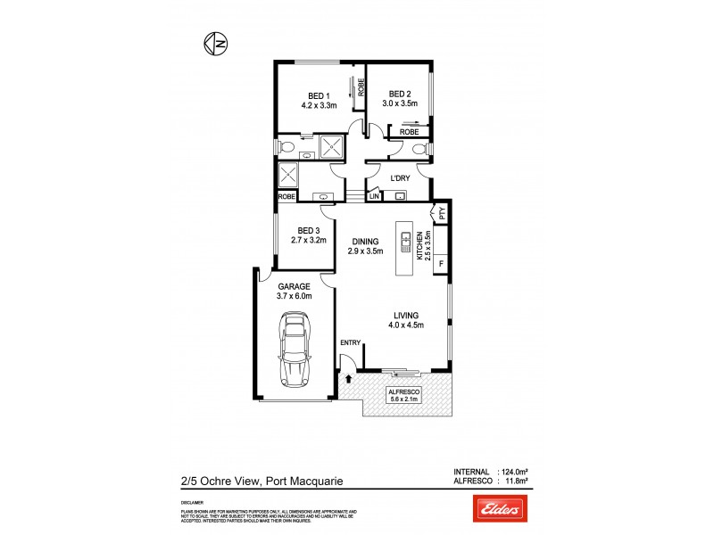 2/5A Ochre View, Port Macquarie NSW 2444 Floorplan