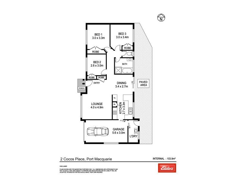 2 COCOS PLACE, Port Macquarie NSW 2444 Floorplan