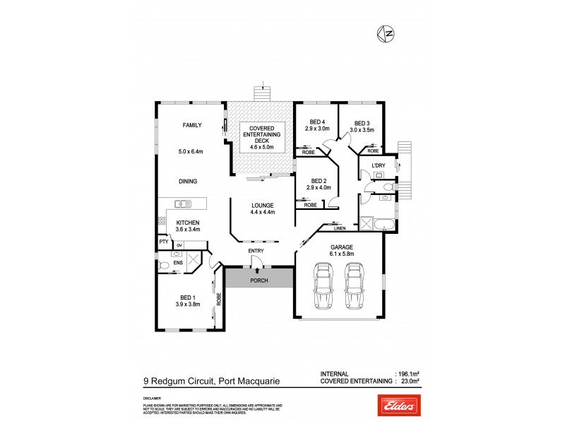 9 Redgum Circuit, Port Macquarie NSW 2444 Floorplan