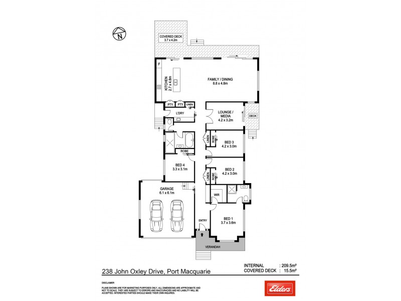 238 John Oxley Drive, Port Macquarie NSW 2444 Floorplan