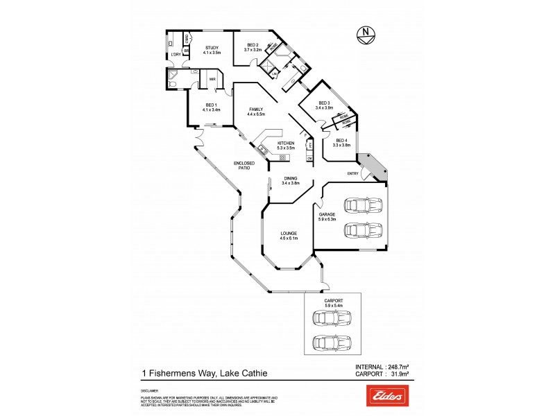 1 Fishermens Way, Lake Cathie NSW 2445 Floorplan