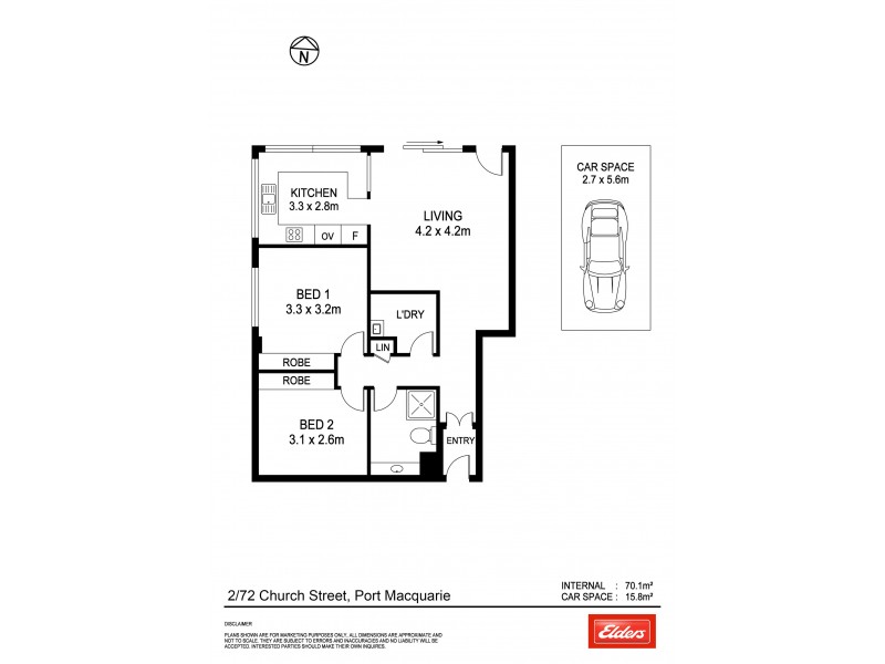2/72 Church Street, Port Macquarie NSW 2444 Floorplan