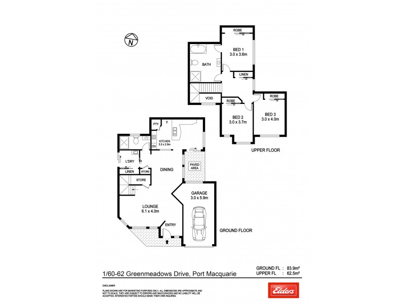 1/60-62 Greenmeadows Drive, Port Macquarie NSW 2444 Floorplan