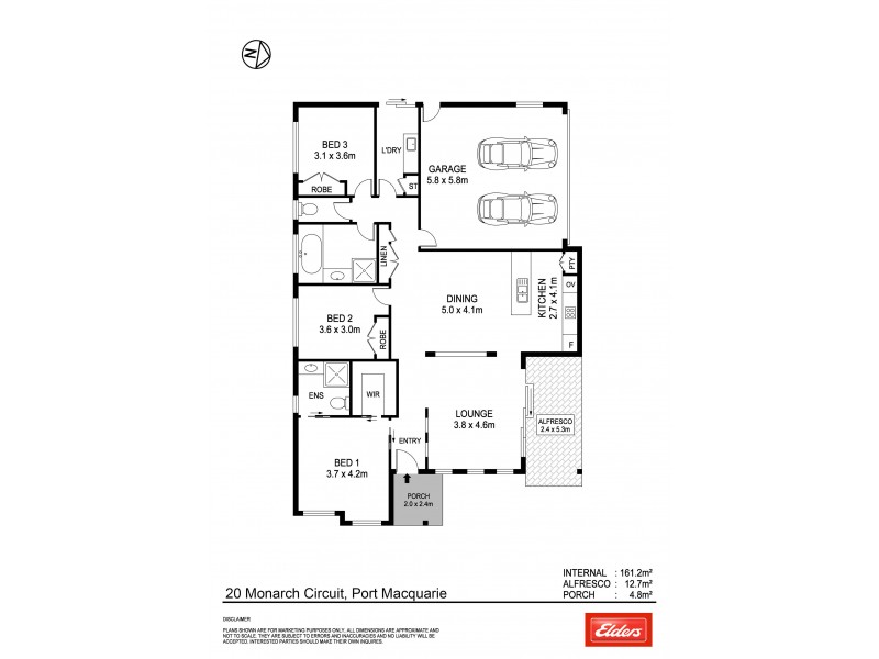 20 Monarch Circuit, Port Macquarie NSW 2444 Floorplan