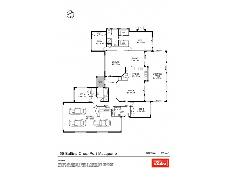 59 Ballina Crescent, Port Macquarie NSW 2444 Floorplan