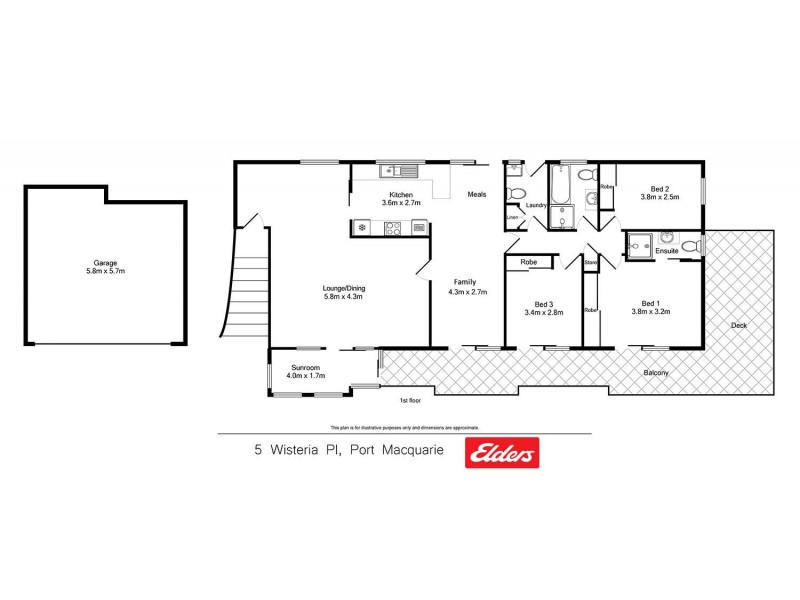 5 Wisteria Place, Port Macquarie NSW 2444 Floorplan