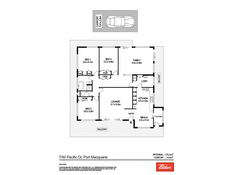 50 Pacific Drive, Port Macquarie NSW 2444 Floorplan