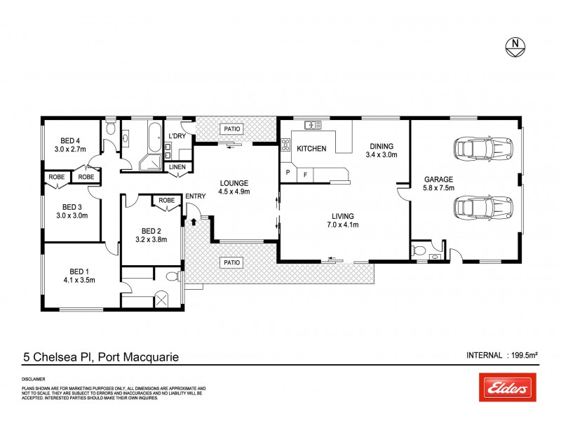 5 Chelsea Place, Port Macquarie NSW 2444 Floorplan