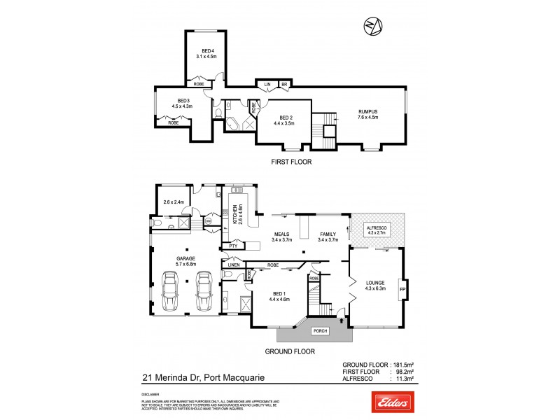 21 Merinda Drive, Port Macquarie NSW 2444 Floorplan