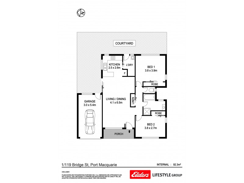 1/119 Bridge Street, Port Macquarie NSW 2444 Floorplan