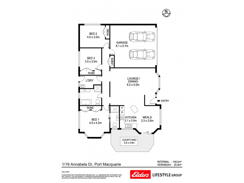 1/19 Annabella Drive, Port Macquarie NSW 2444 Floorplan