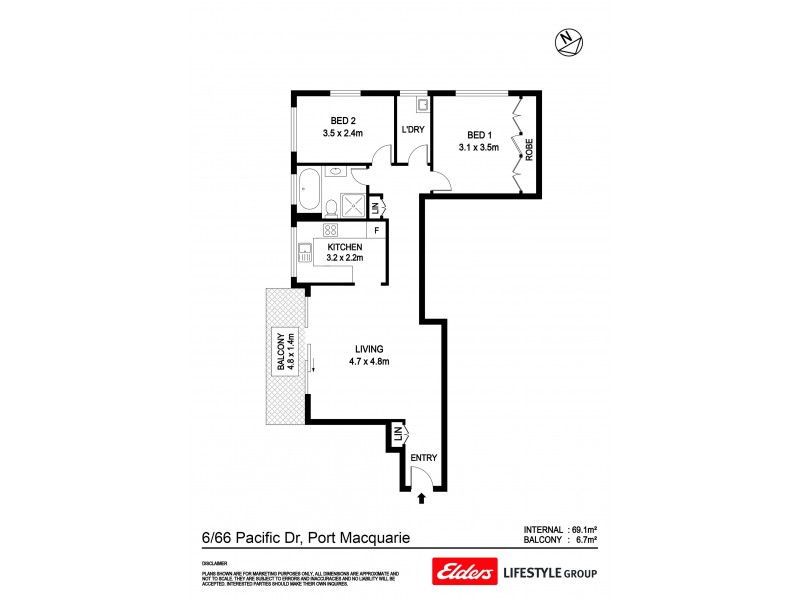 6/66 Pacific Drive, Port Macquarie NSW 2444 Floorplan