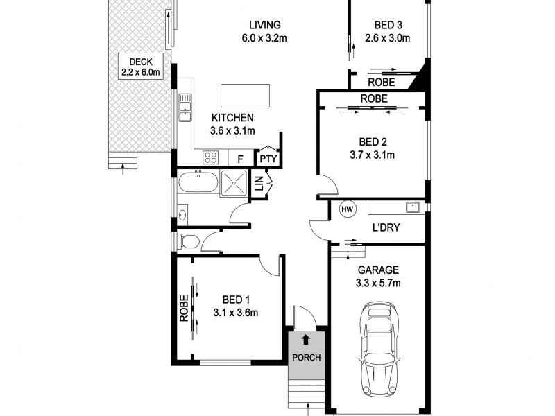 3/9 Hilltop Crescent, Port Macquarie NSW 2444 Floorplan