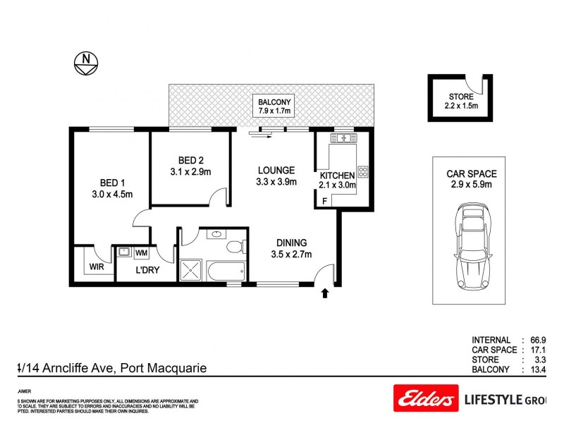 24/14 Arncliffe Avenue, Port Macquarie NSW 2444 Floorplan