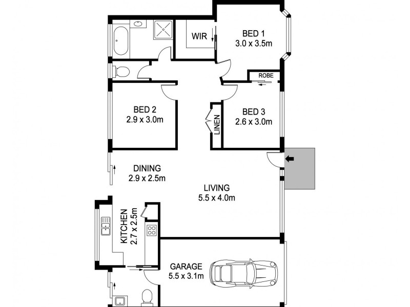 2/31 Sapphire Drive, Port Macquarie NSW 2444 Floorplan