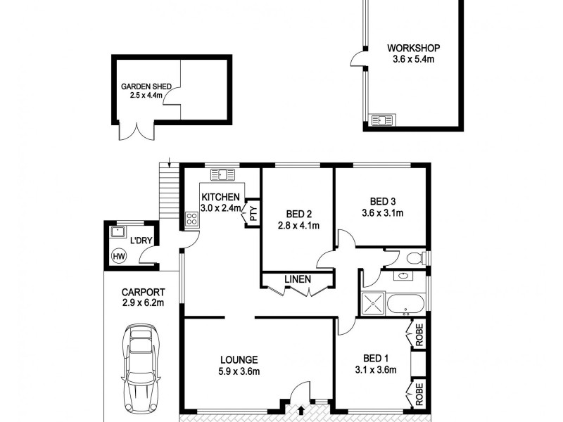 6 Fischer Street, Port Macquarie NSW 2444 Floorplan