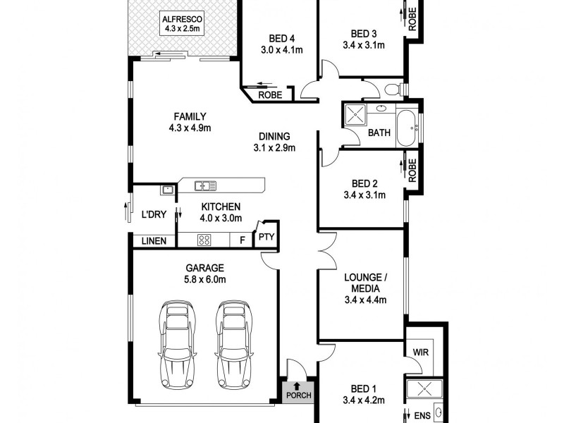 9 St Lucia Place, Bonny Hills NSW 2445 Floorplan