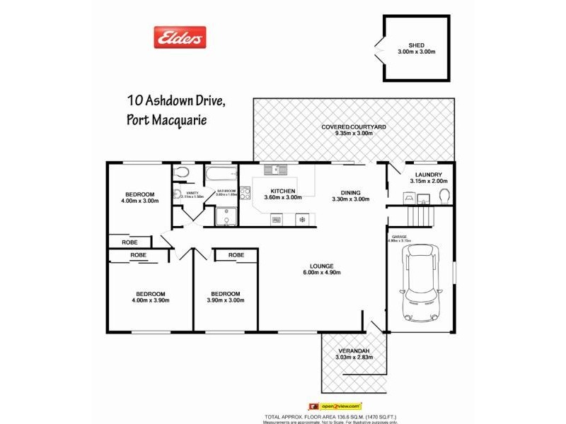 10 ASHDOWN DRIVE, Port Macquarie NSW 2444 Floorplan