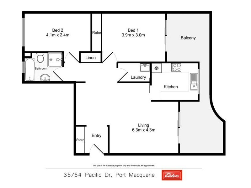 12/66 PACIFIC DRIVE, Port Macquarie NSW 2444 Floorplan