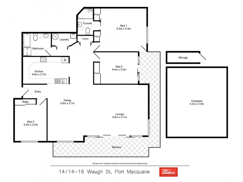 14/14-16 Waugh Street, Port Macquarie NSW 2444 Floorplan