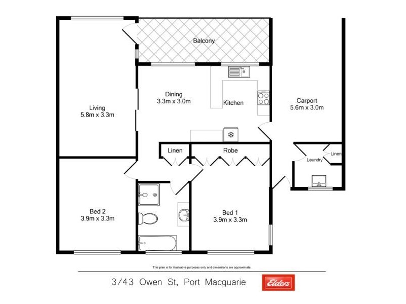 3/43 OWEN STREET, Port Macquarie NSW 2444 Floorplan