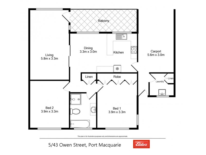 5/43 Owen Street, Port Macquarie NSW 2444 Floorplan
