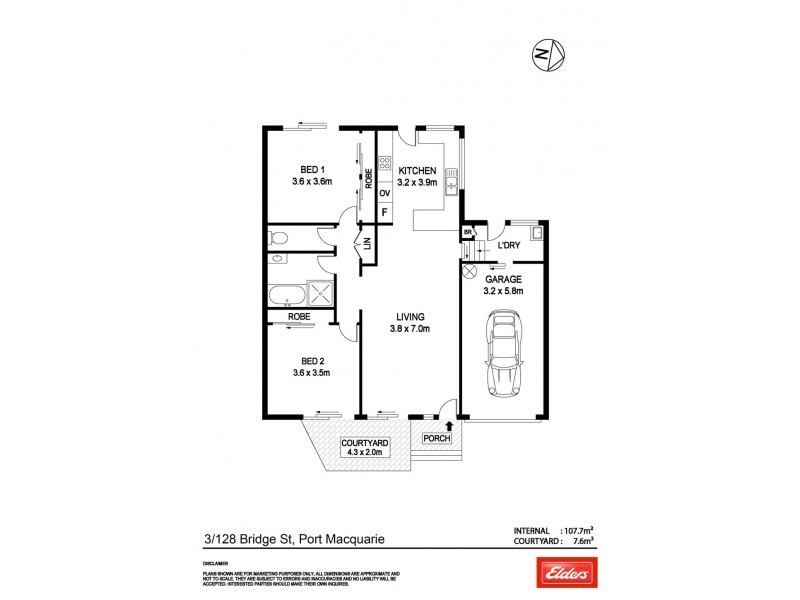 3/128 Bridge Street, Port Macquarie NSW 2444 Floorplan