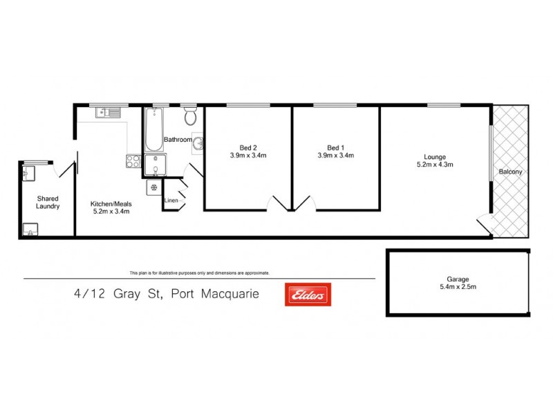 4/12 Gray Street, Port Macquarie NSW 2444 Floorplan