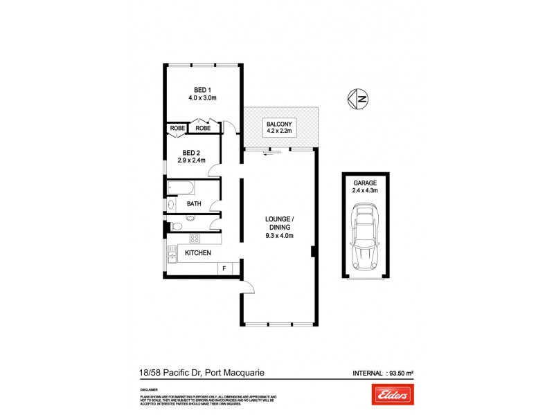 18/58 Pacific Drive, Port Macquarie NSW 2444 Floorplan