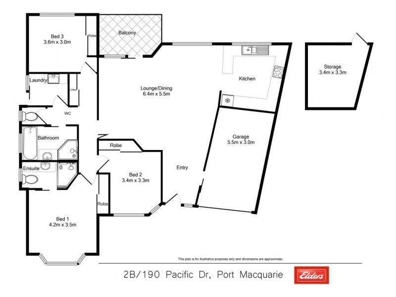 2B/190 Pacific Drive, Port Macquarie NSW 2444 Floorplan