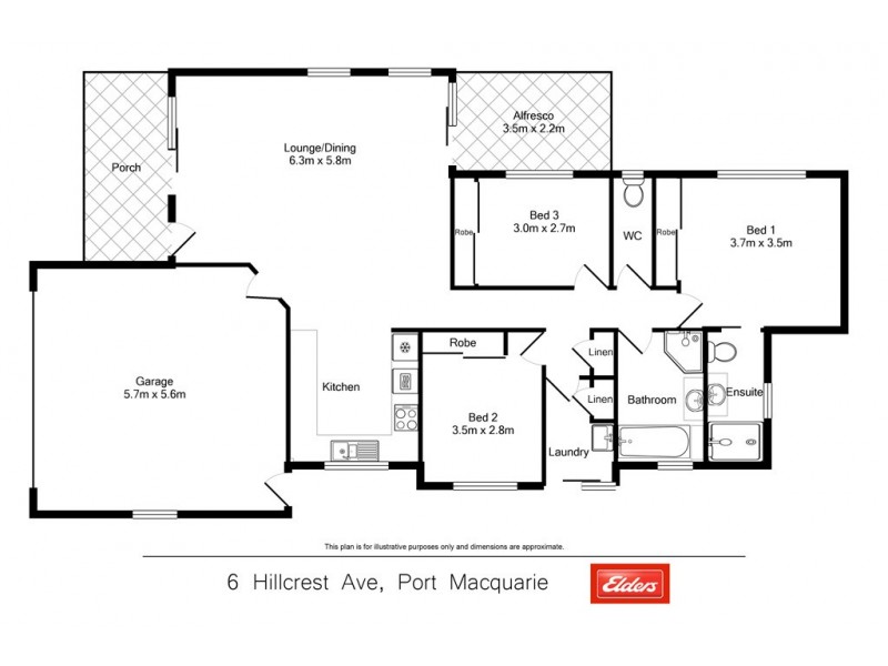 6 Hillcrest Avenue, Port Macquarie NSW 2444 Floorplan