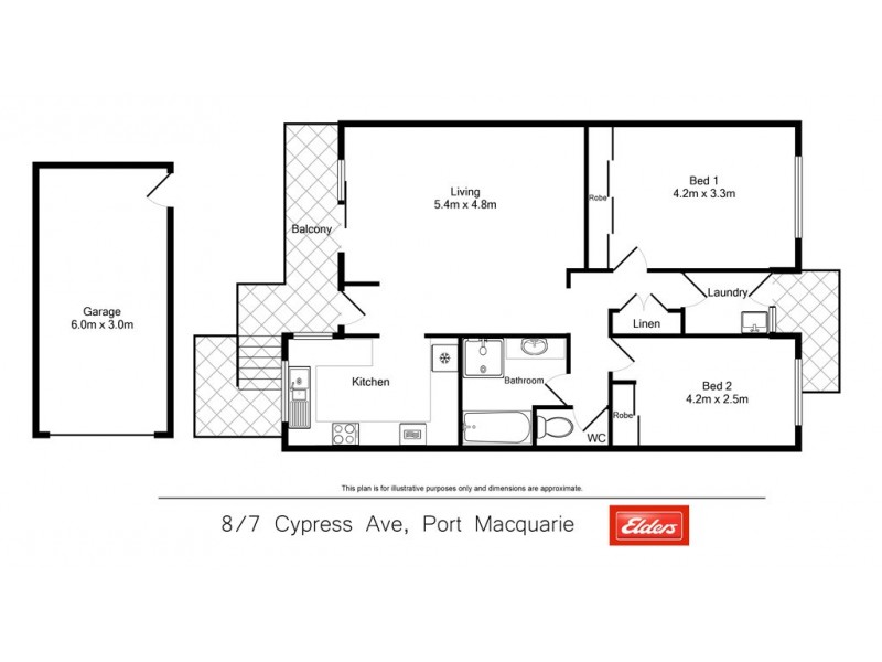 8/7 Cypress Avenue, Port Macquarie NSW 2444 Floorplan