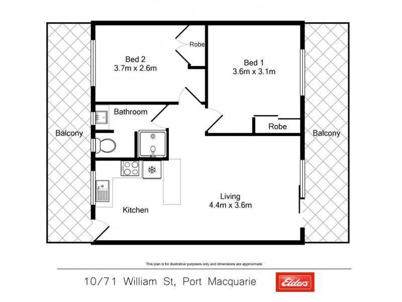 10/71 William Street, Port Macquarie NSW 2444 Floorplan