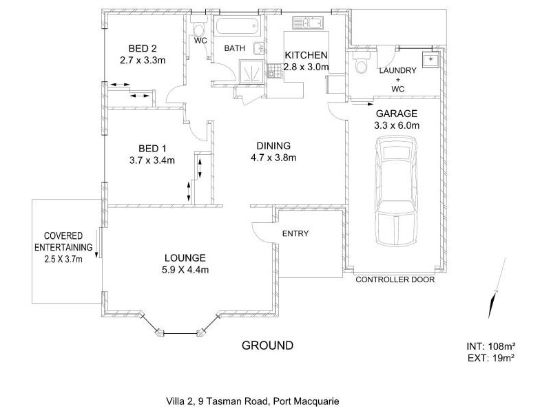 2/9 TASMAN ROAD, Port Macquarie NSW 2444 Floorplan