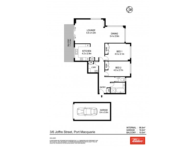 3/4-6 Joffre Street, Port Macquarie NSW 2444 Floorplan