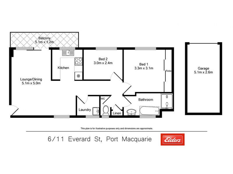 6/11 Everard Street, Port Macquarie NSW 2444 Floorplan