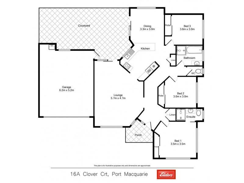 16A Clover Court, Port Macquarie NSW 2444 Floorplan