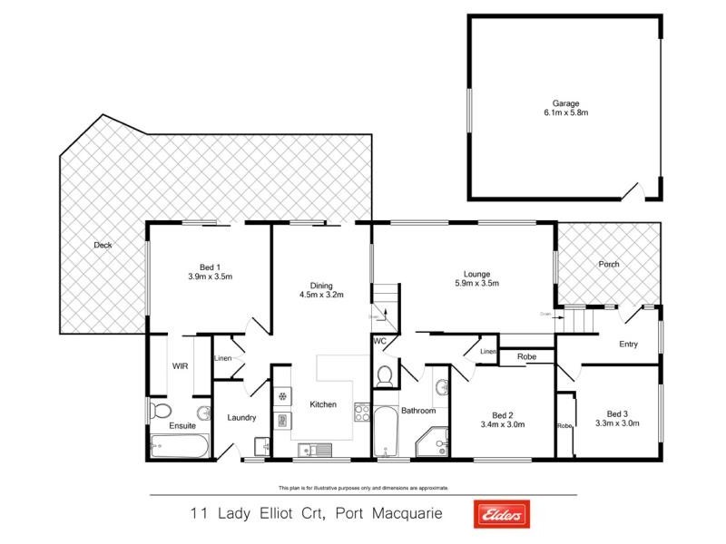 11 LADY ELLIOTT COURT, Port Macquarie NSW 2444 Floorplan