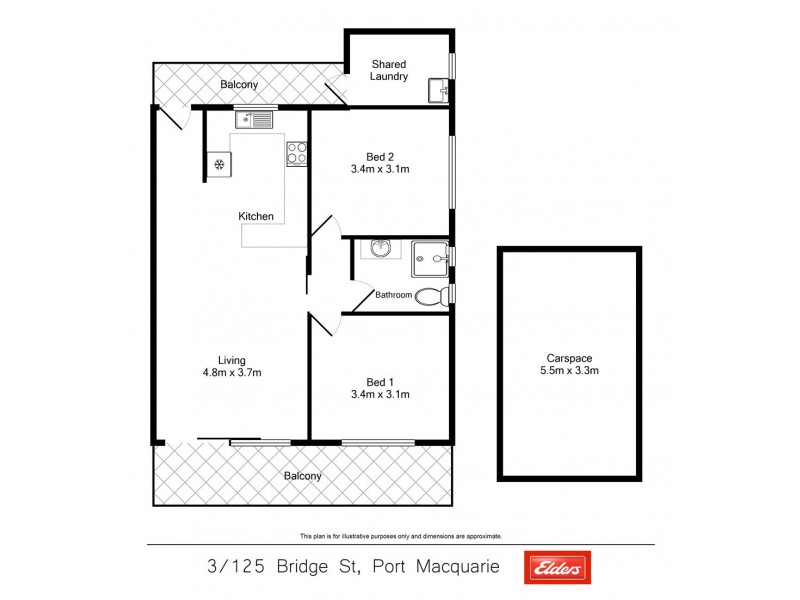 3/125 Bridge Street, Port Macquarie NSW 2444 Floorplan