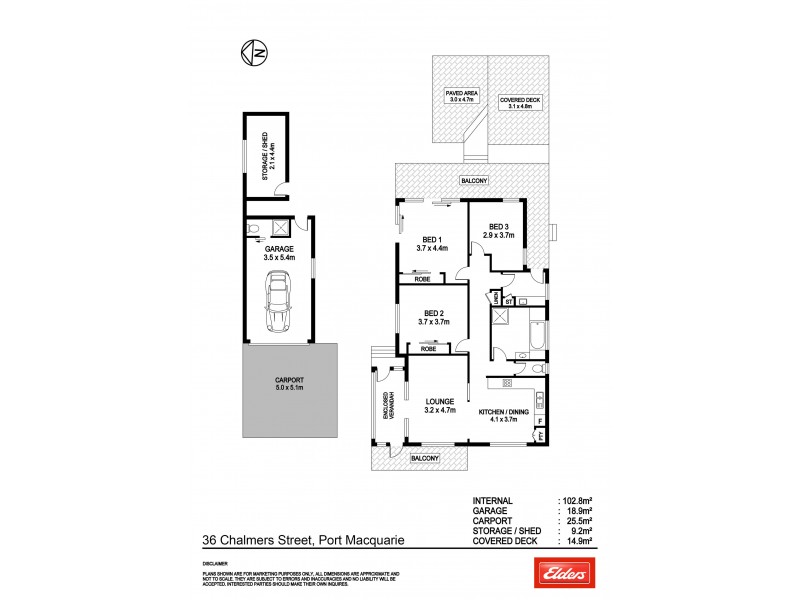 36 Chalmers Street, Port Macquarie NSW 2444 Floorplan