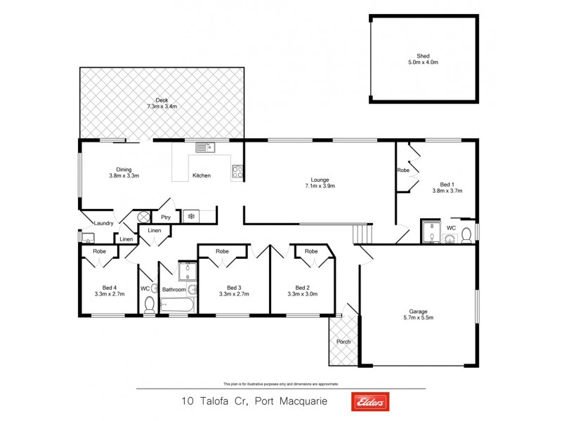 10 Talofa Crescent, Port Macquarie NSW 2444 Floorplan
