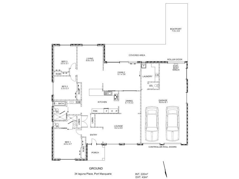 34 LAGUNA PLACE, Port Macquarie NSW 2444 Floorplan