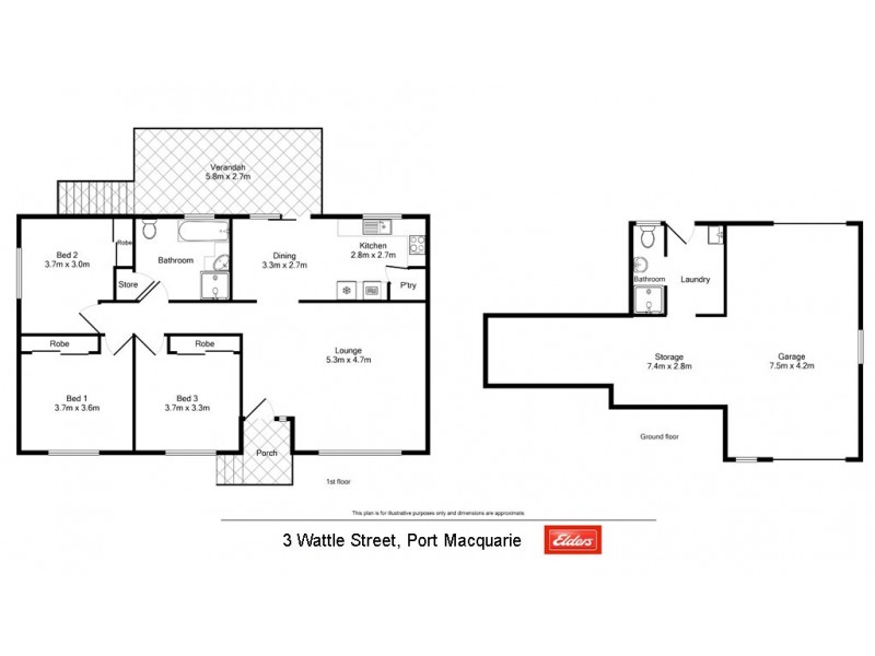 3 Wattle Street, Port Macquarie NSW 2444 Floorplan