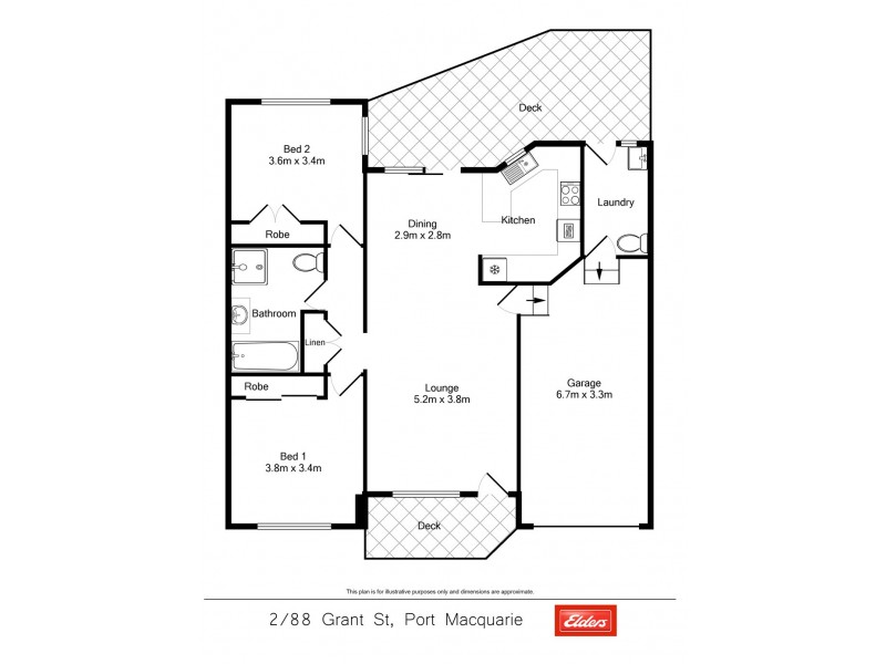 2/88 Grant Street, Port Macquarie NSW 2444 Floorplan